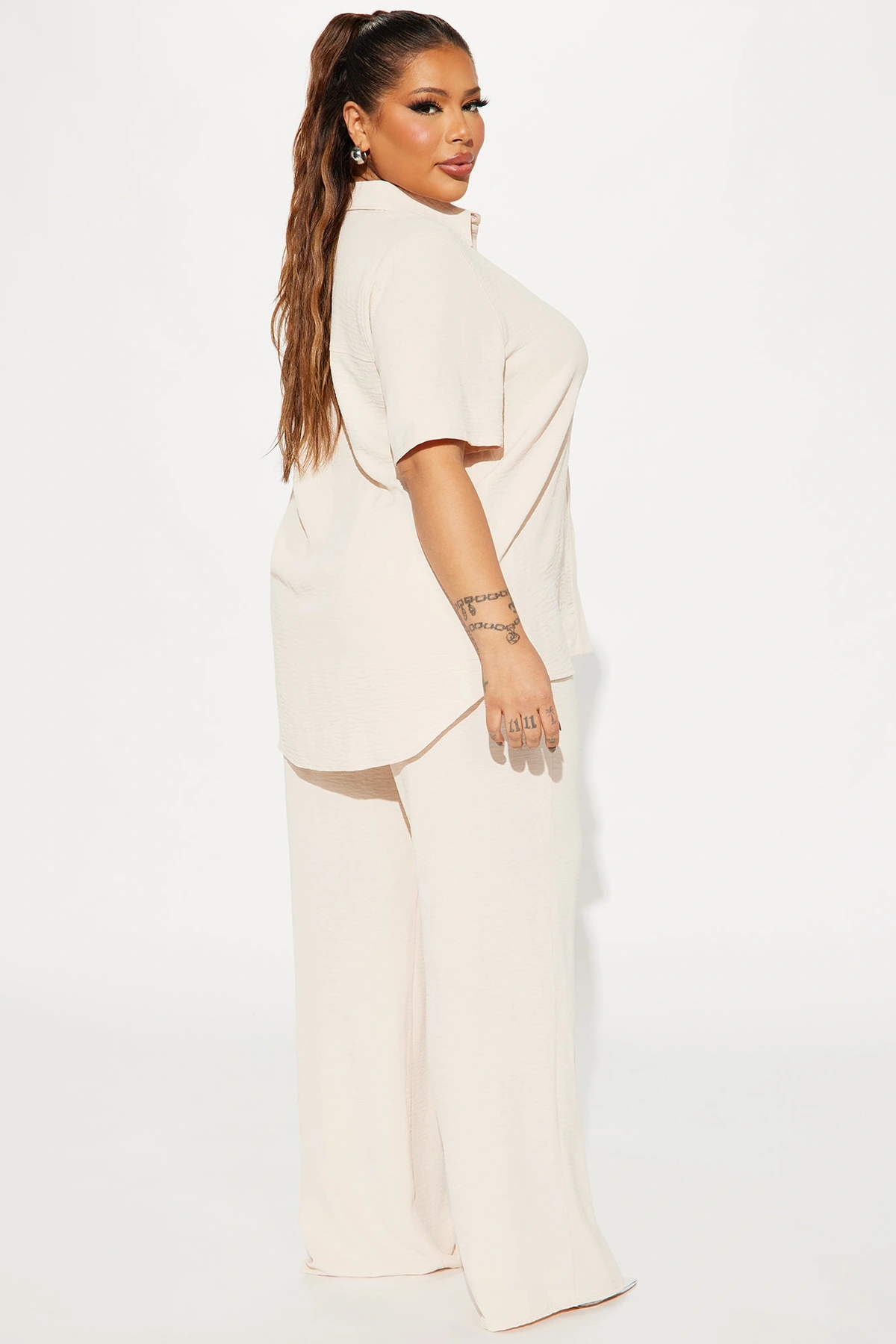Makenzie Short Sleeve Pant Set - Oatmeal — Aveia