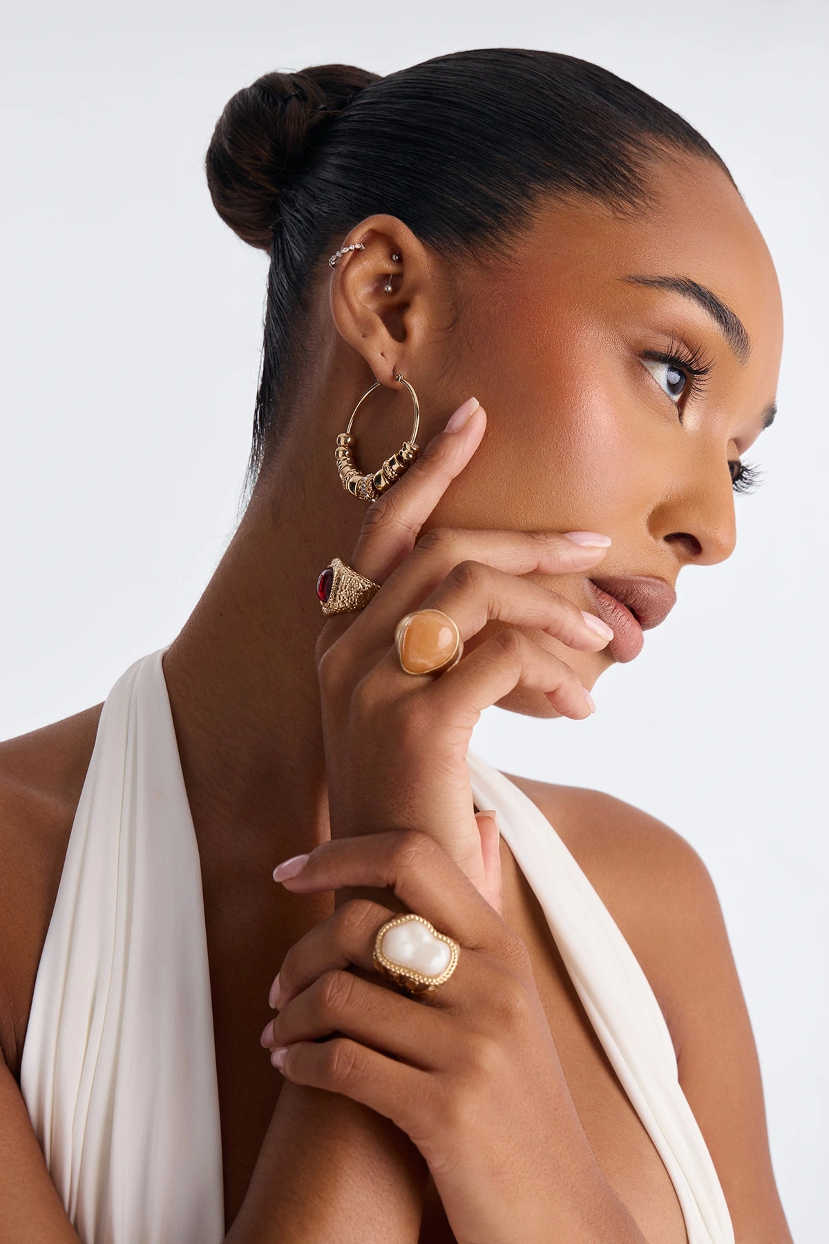 You On My Mind 3 Piece Ring Set - Gold/combo — Dourado/combinação