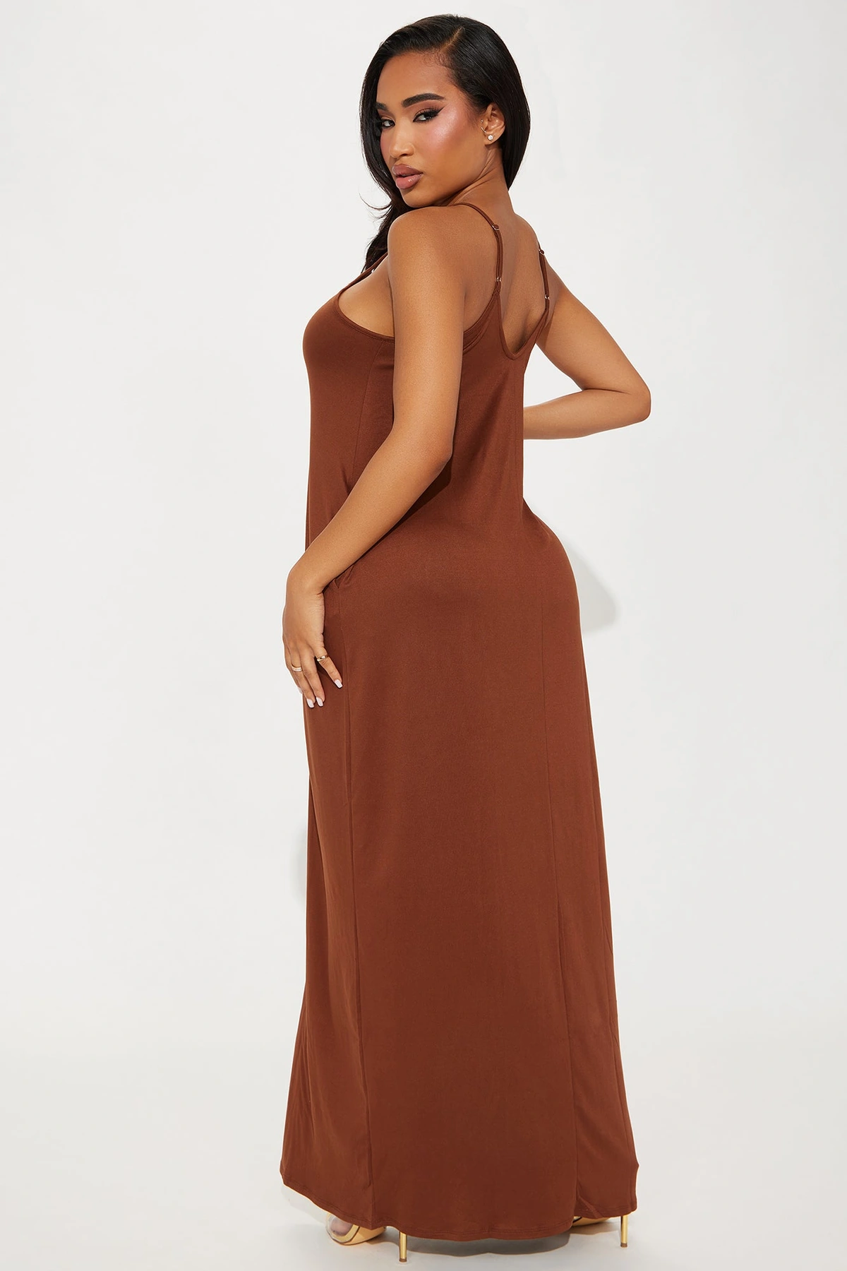Simple Saturday Maxi Dress - Brown — Castanho