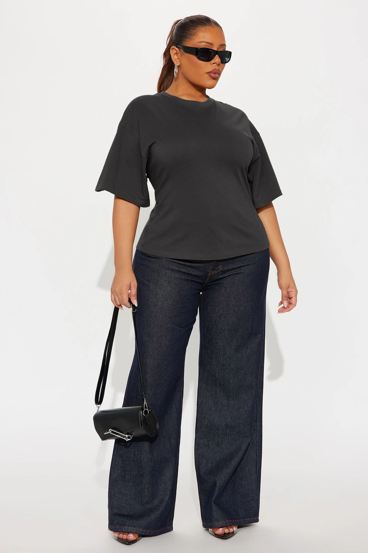 Jayden Fitted T-Shirt - Charcoal — Cinzento-escuro