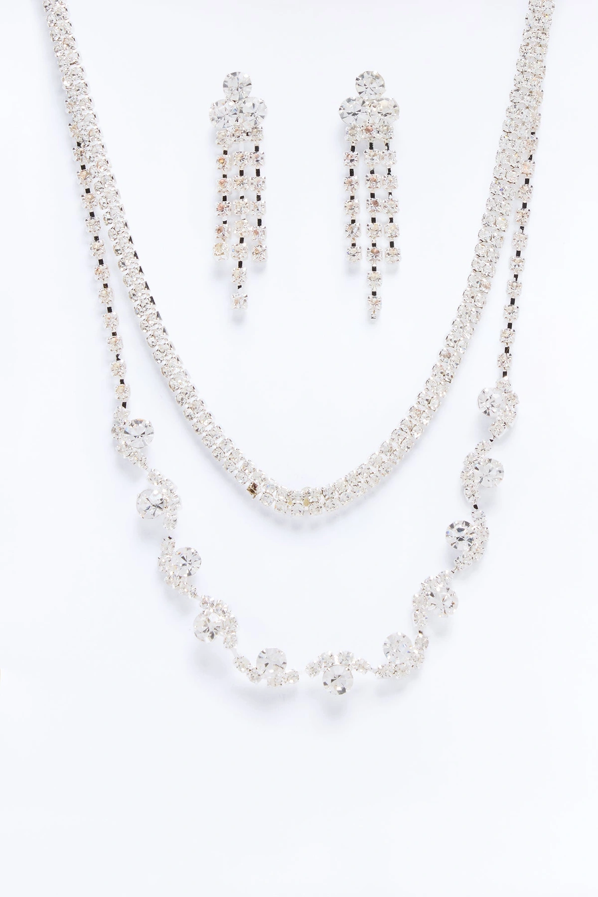Devotion Necklace And Earring Set - Silver — Prateado