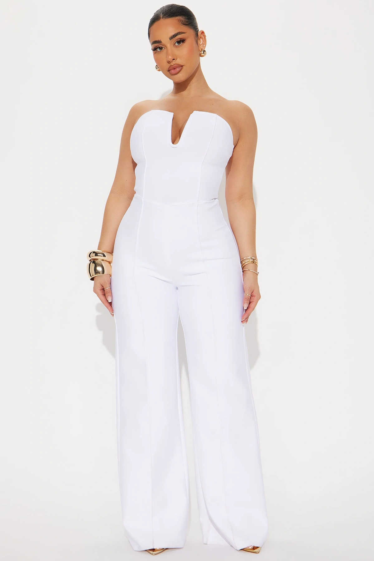 Someone To You Bandage Jumpsuit - White — Branco