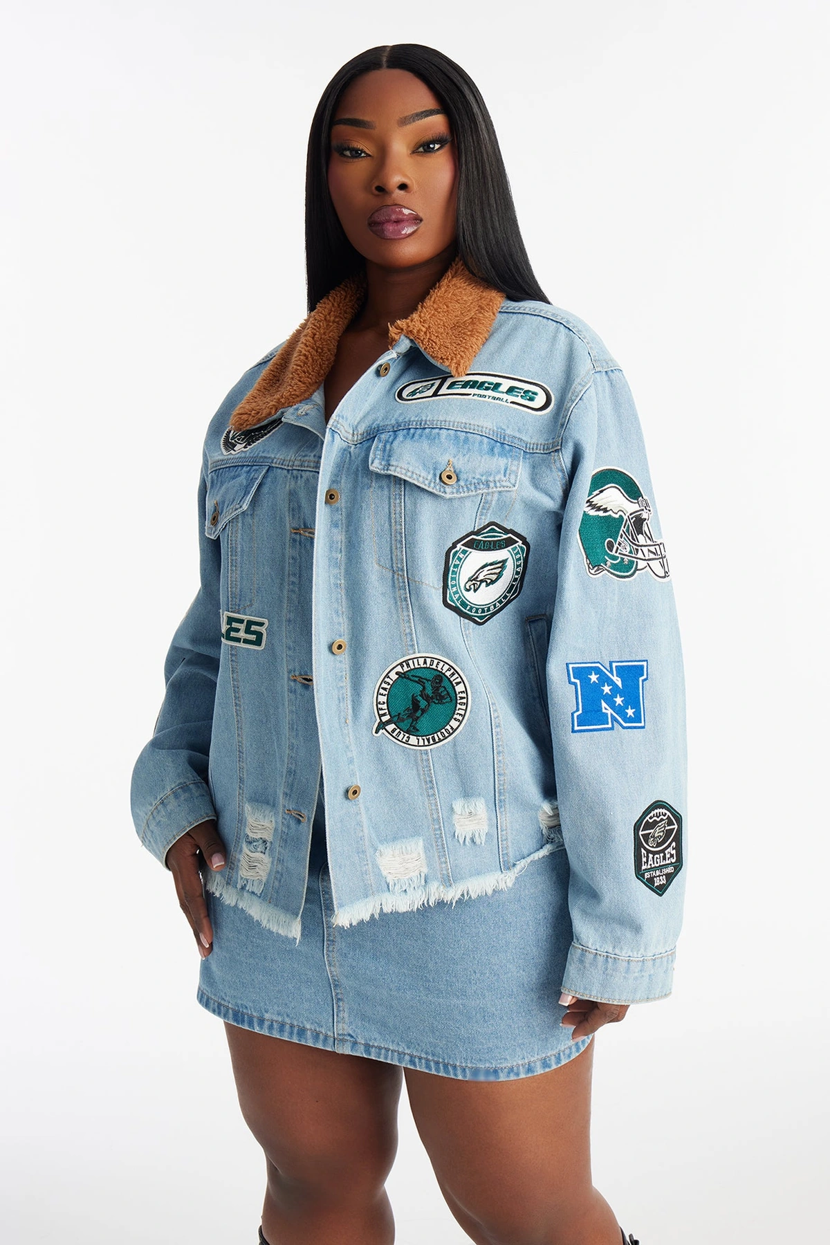 NFL Philly Eagles Denim Jacket - Denim — Ganga