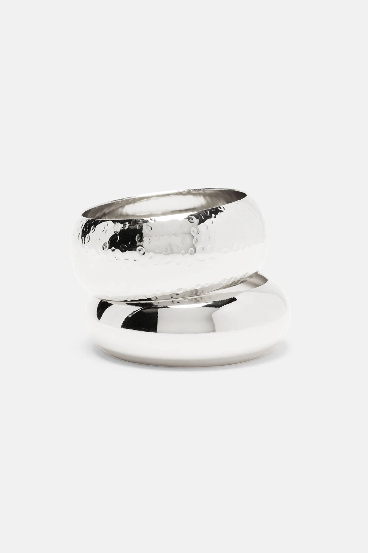 Make Some Noise 2 Piece Bangle Set - Silver — Prateado