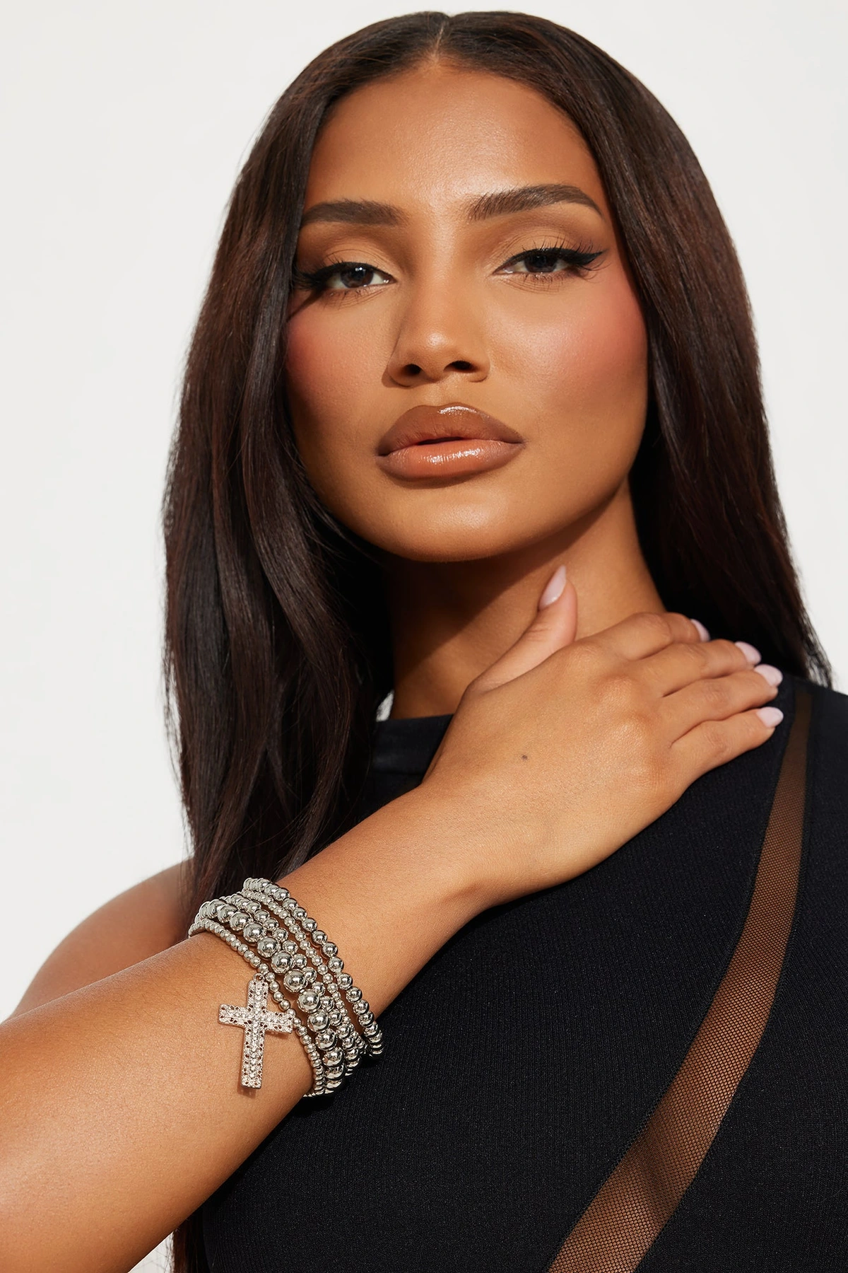 Saint Mary 5 Piece Bracelet Set - Silver — Prateado