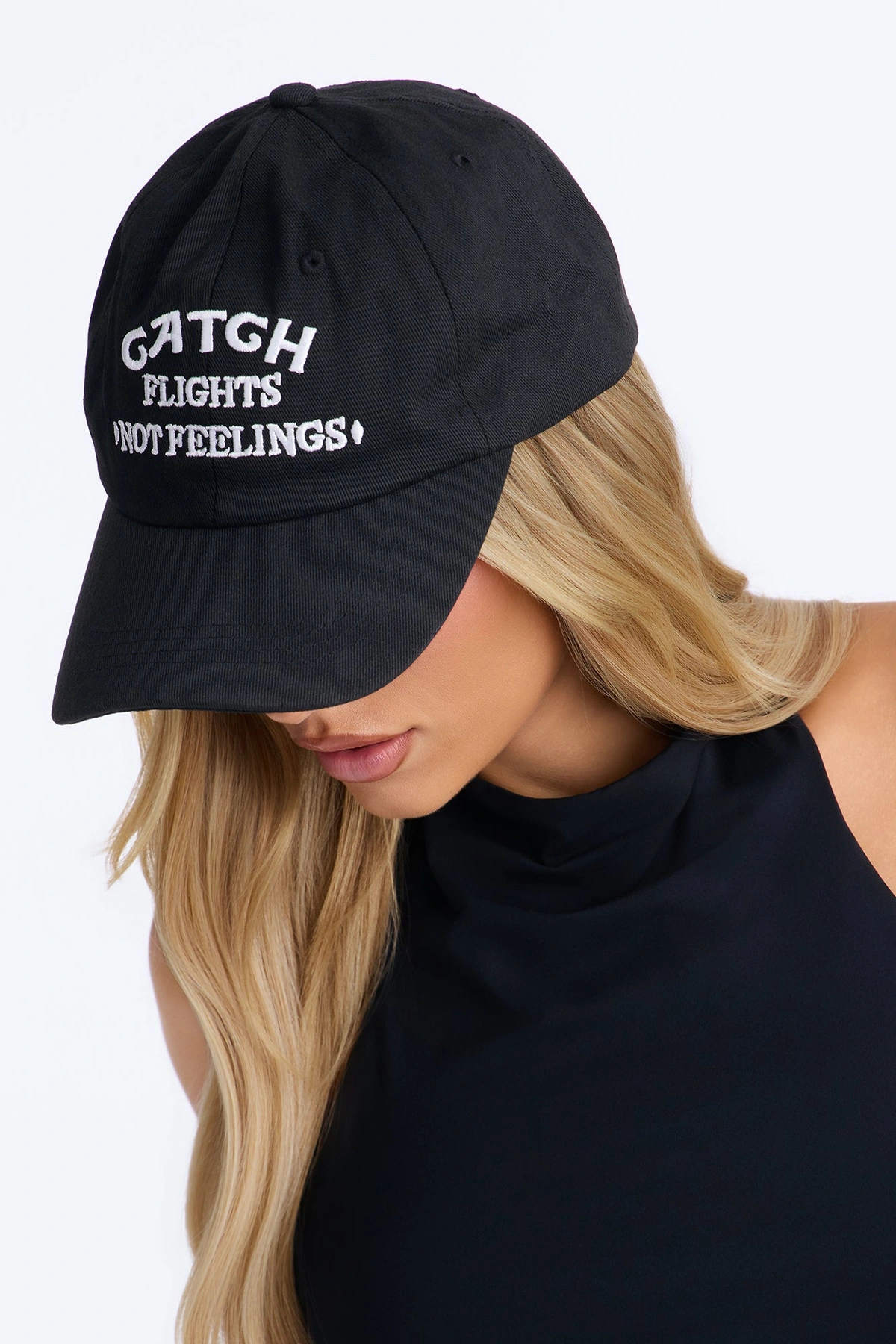 Catch Flights Baseball Hat - Black/combo — Preto/combinação
