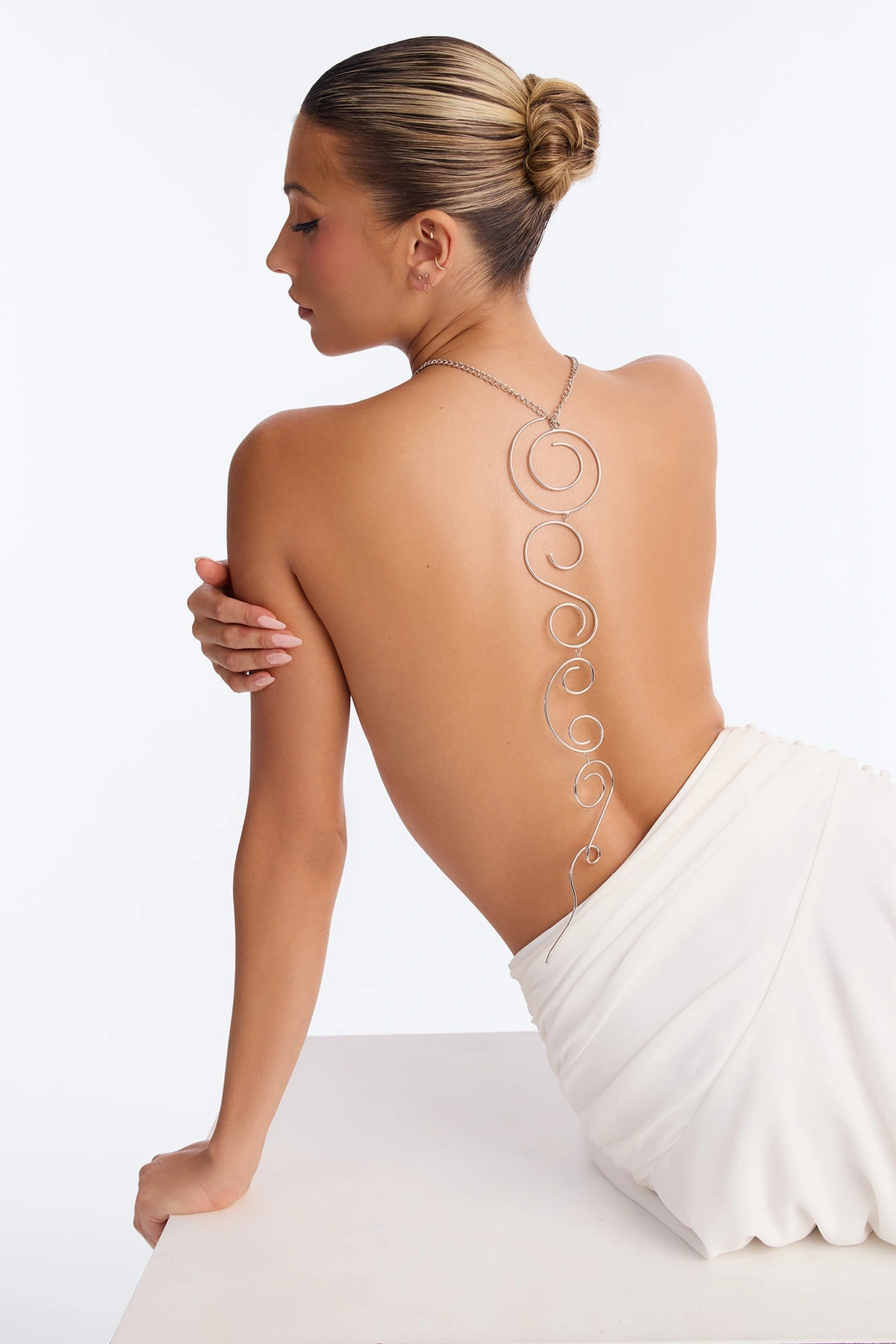 Midnight Link Back Chain - Silver — Prateado