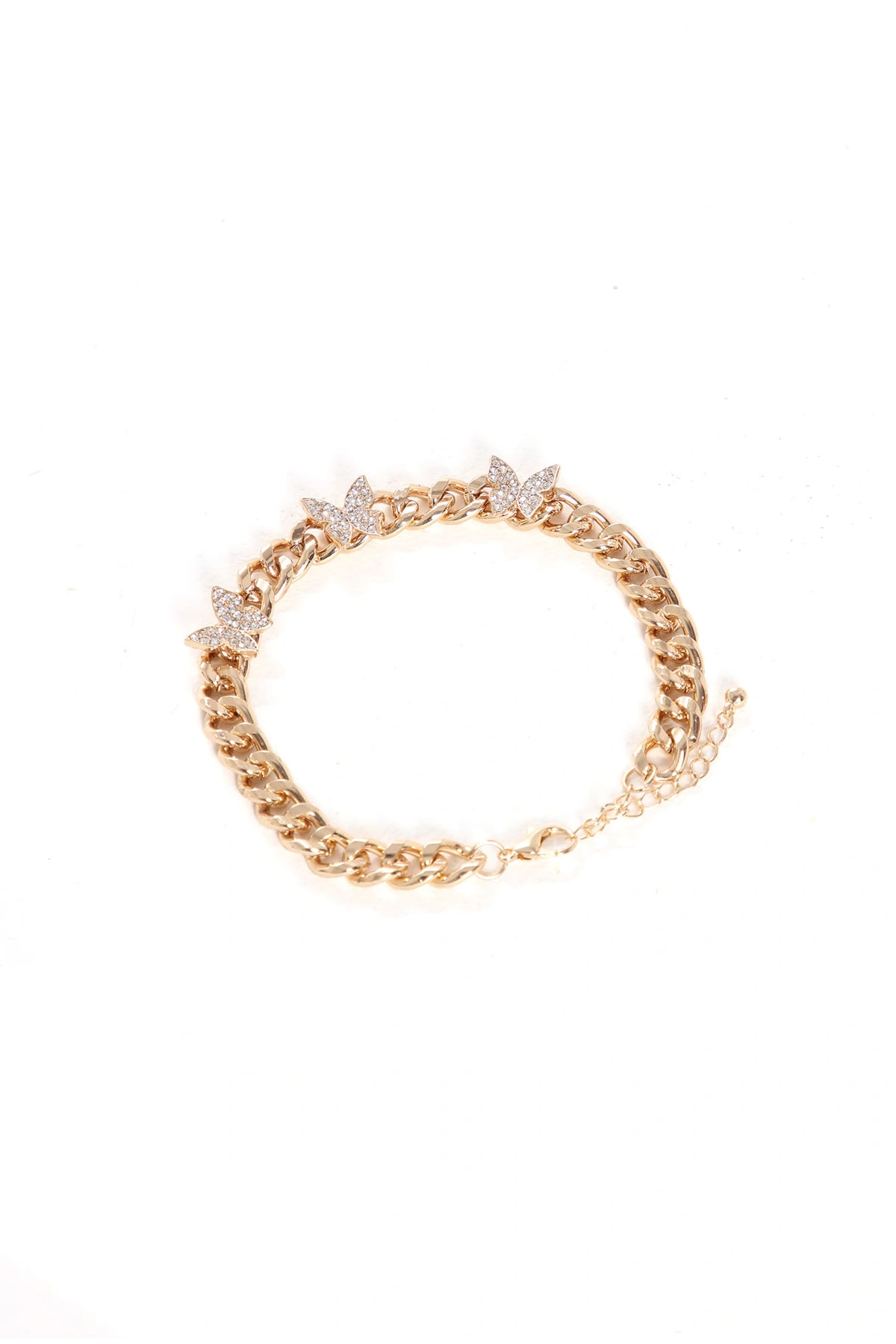 Hermosa Mariposa Butterfly Anklet - Gold — Dourado