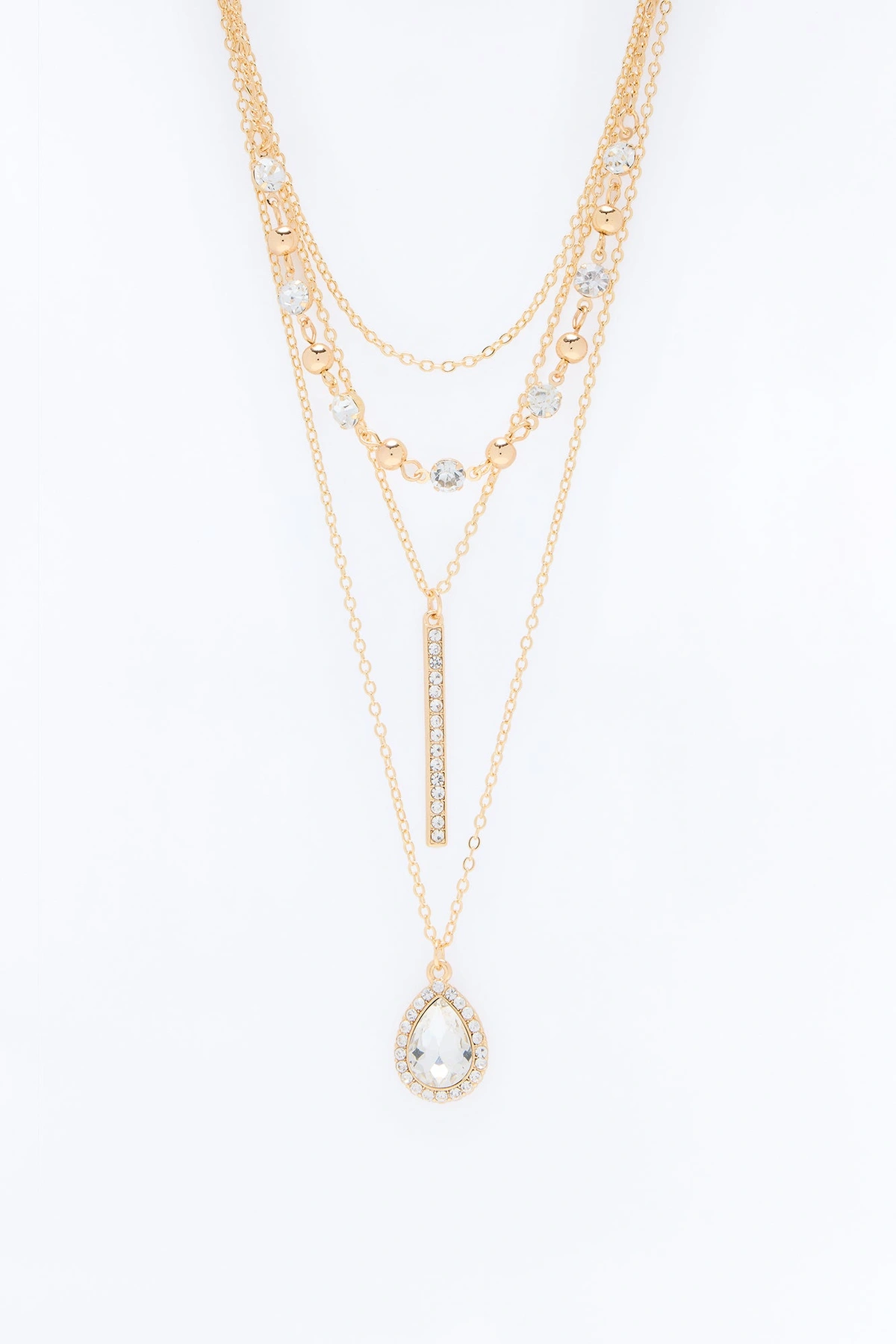 3's The Charm Layered Necklace - Gold — Dourado