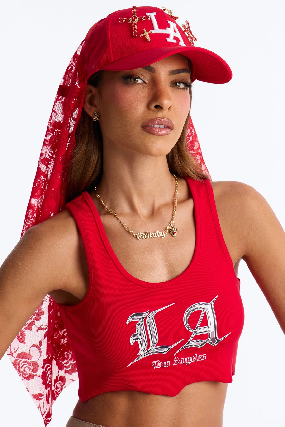 On Tour In LA Baseball Hat - Red — Vermelho