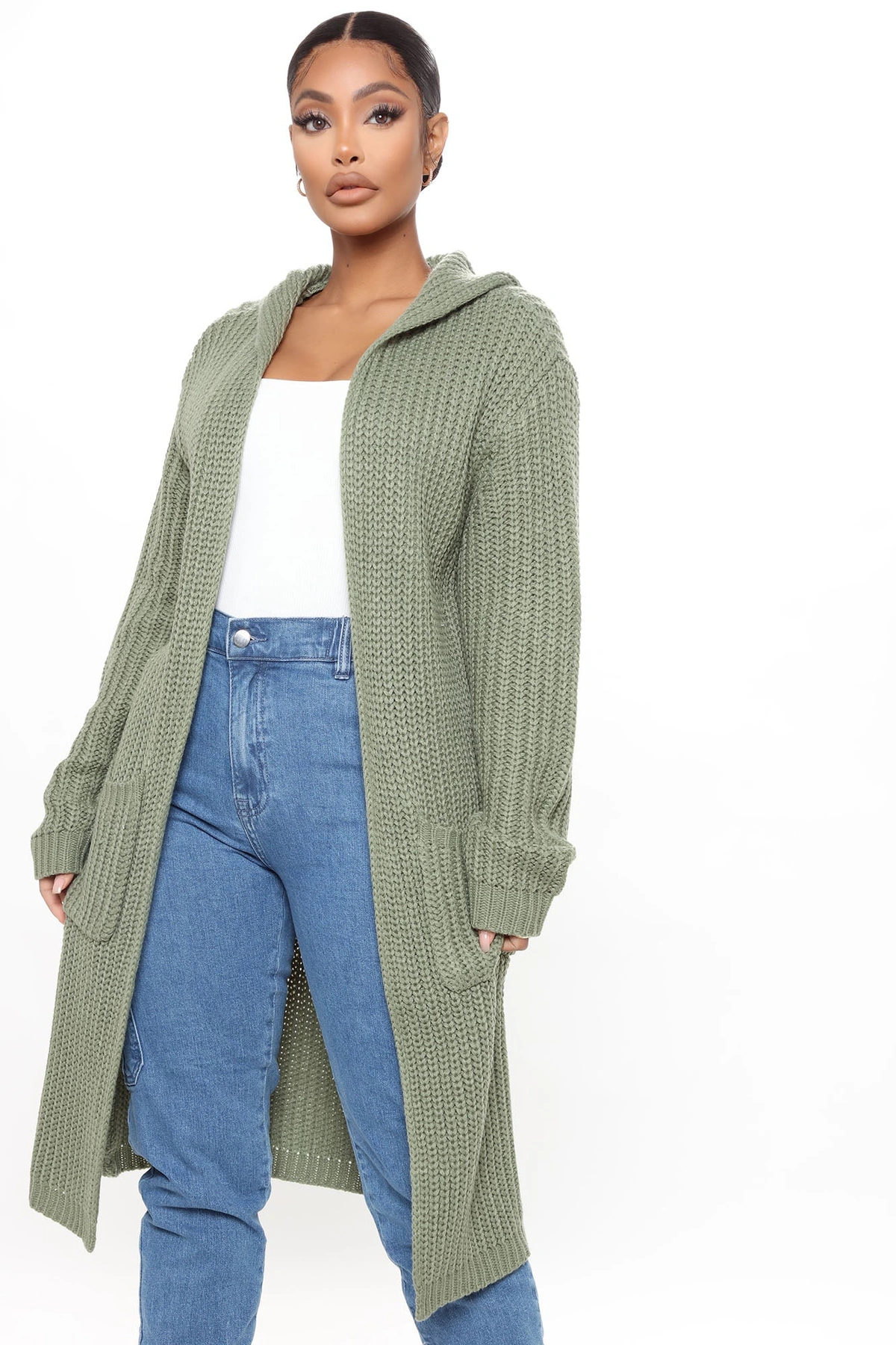 Knit's Not The Time Cardigan - Sage — Verde-sálvia