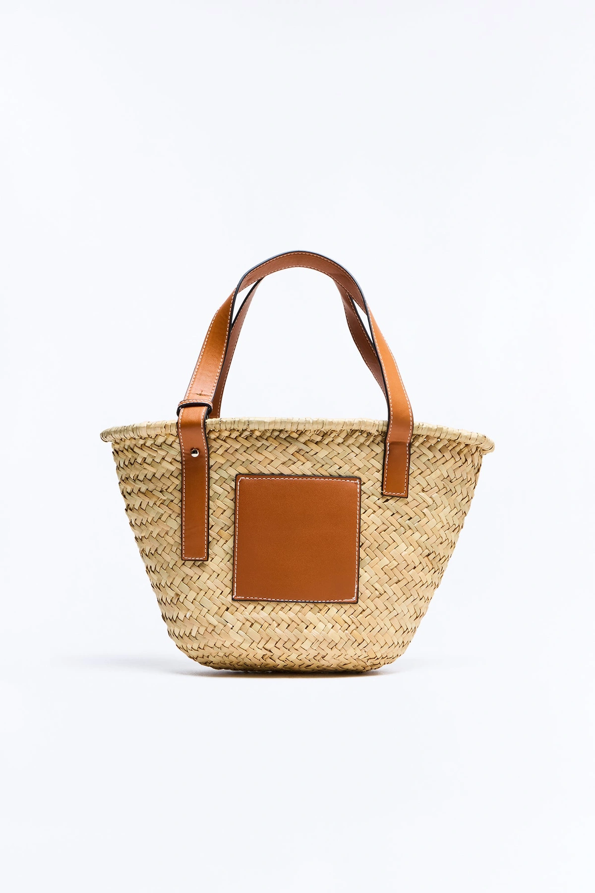 Sunday Picnic Straw Straw Tote Handbag - Natural/Combo — Natural/combinação
