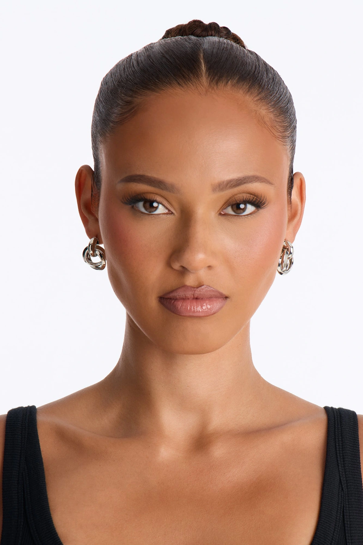 Mallory Knot Drop Earrings - Silver — Prateado
