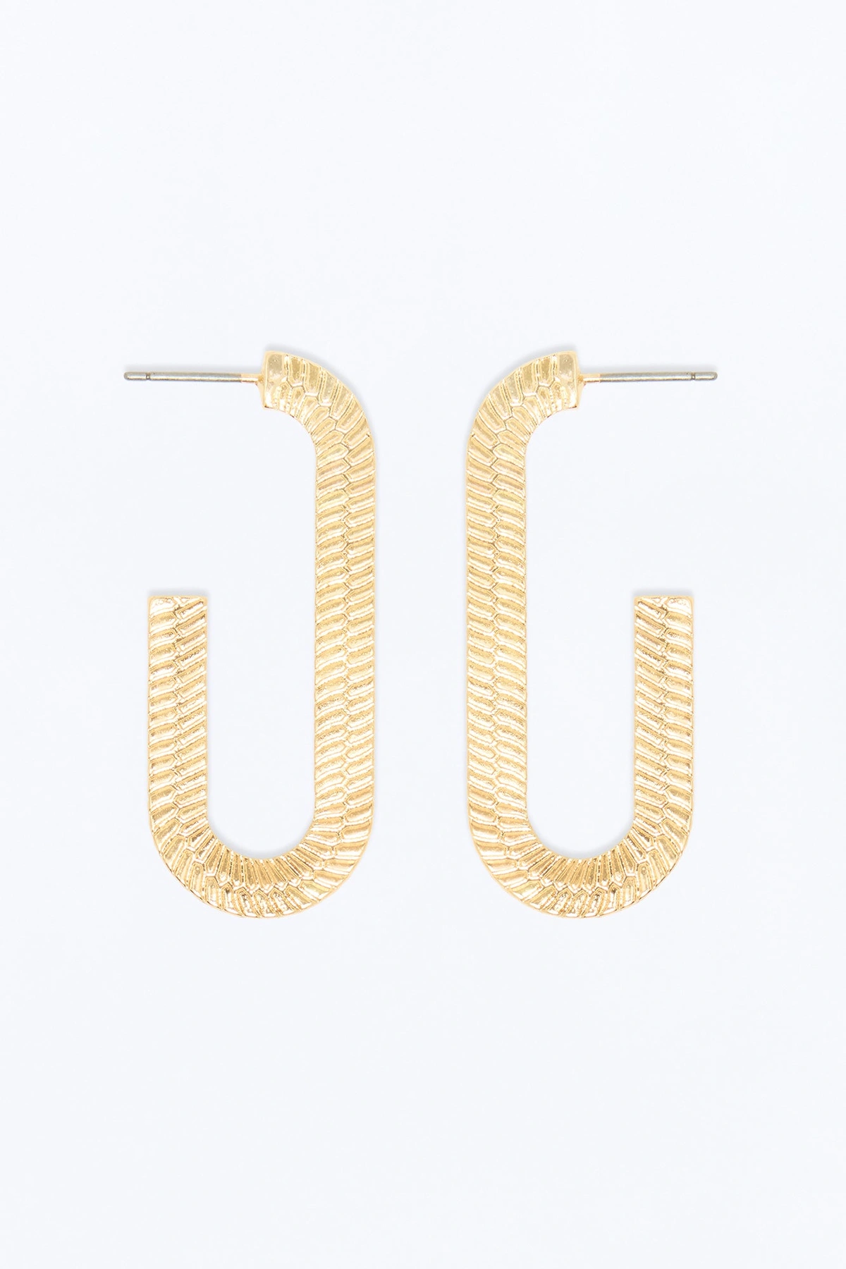 Caught In The Moment Hoop Earrings - Gold — Dourado