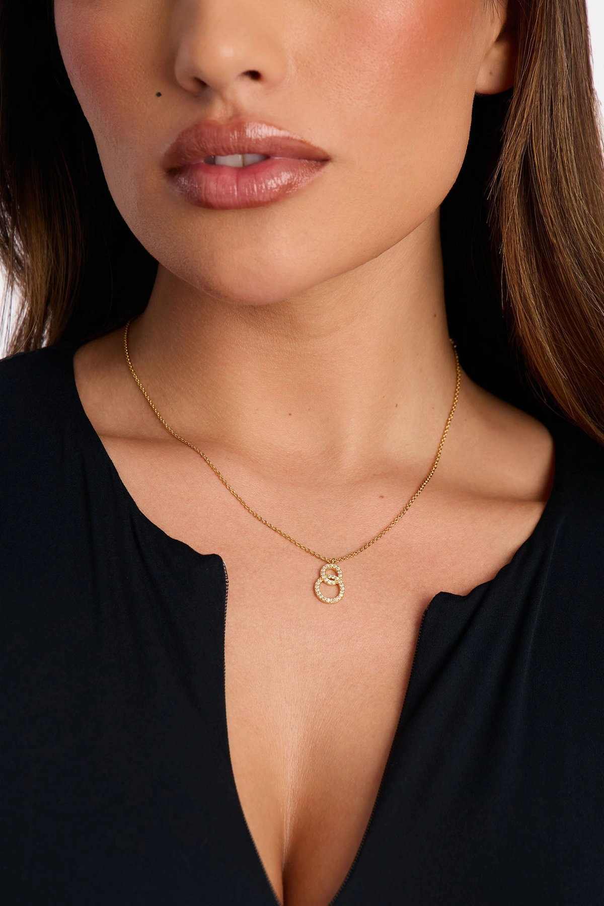 Thinking It Over Pendant Necklace - Gold — Dourado