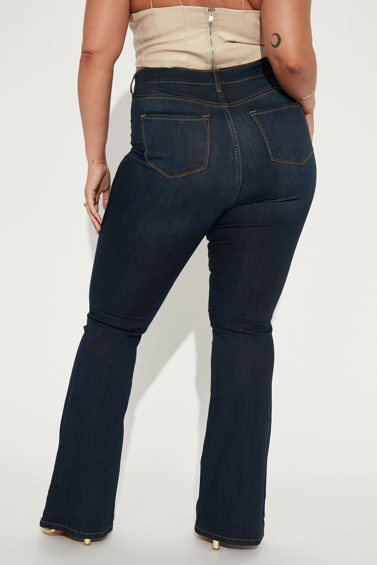 Deep In My Soul Flare Jeans - Dark Denim — escuro Ganga