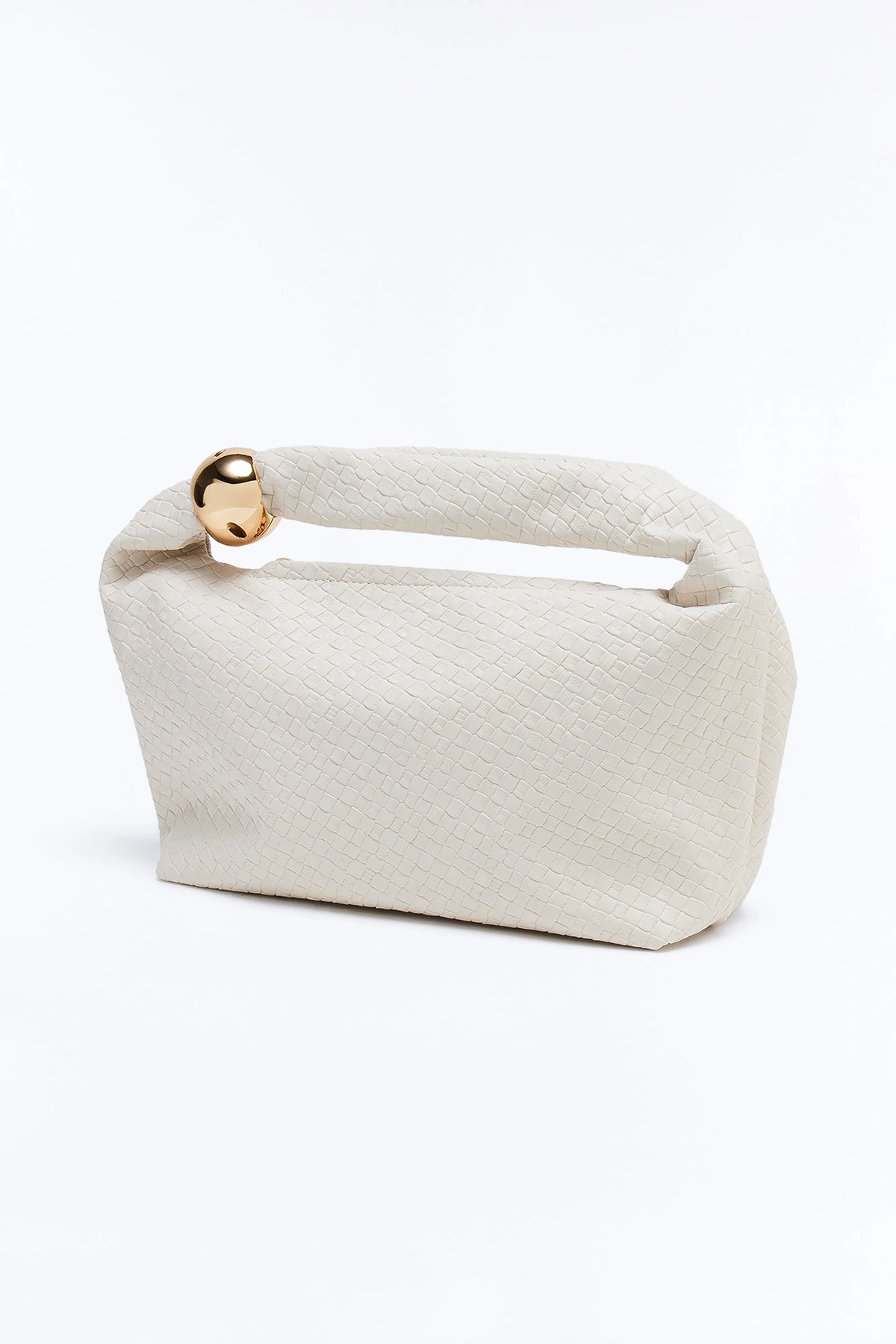 Sending Waves Faux Leather Shoulder Bag - Ivory — Marfim