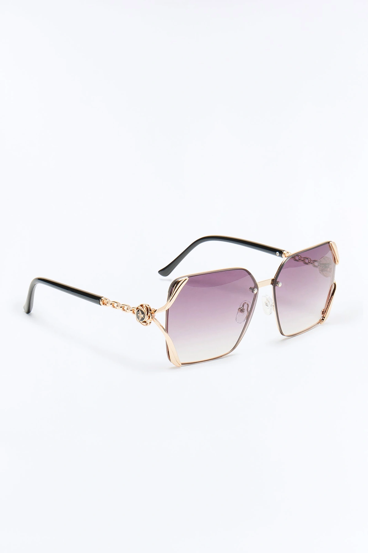 Rosalie Sunglasses - Black/Gold — Preto/Dourado