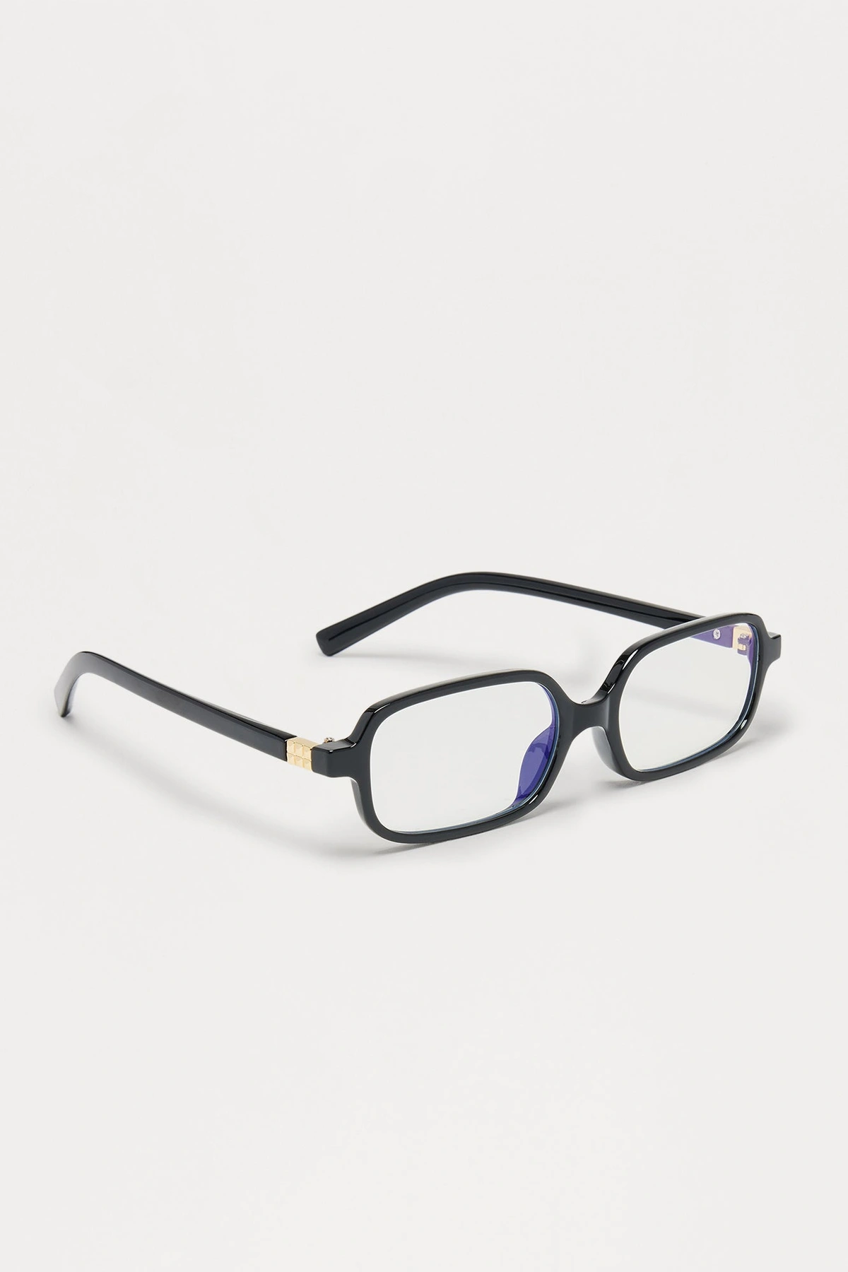 Mira Square Blue Light Glasses - Black — Preto
