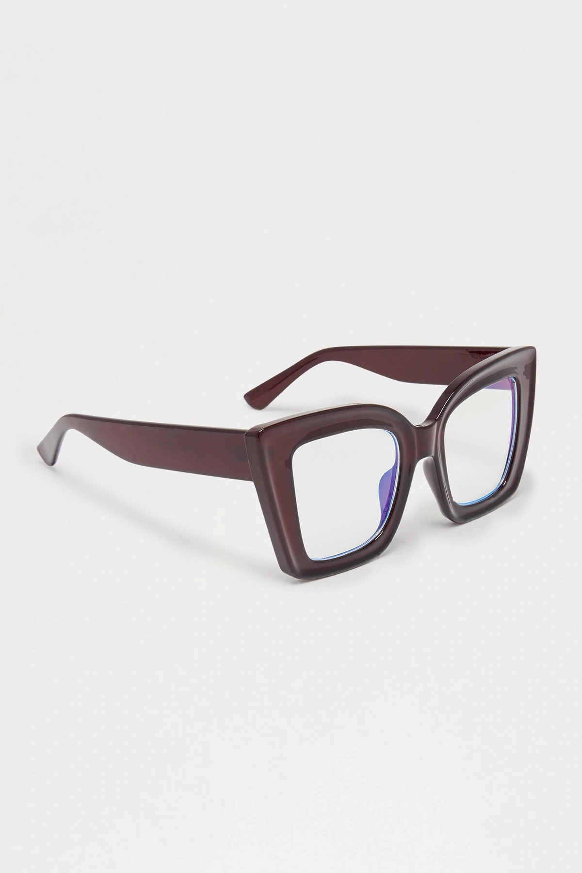 Zoe Square Blue Light Glasses - LightBrown — LightBrown