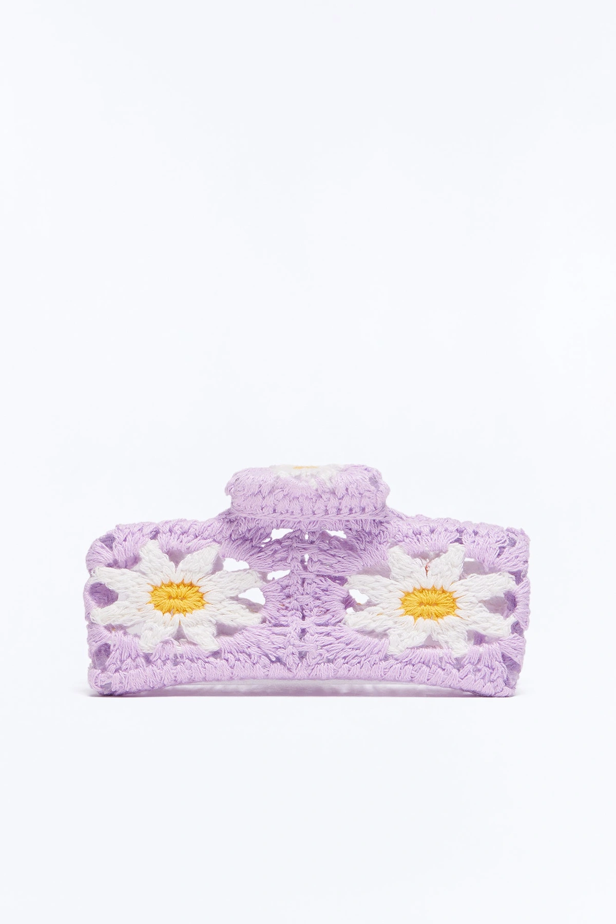 Flower Child Crochet Claw Clip - Lilac — Lilás