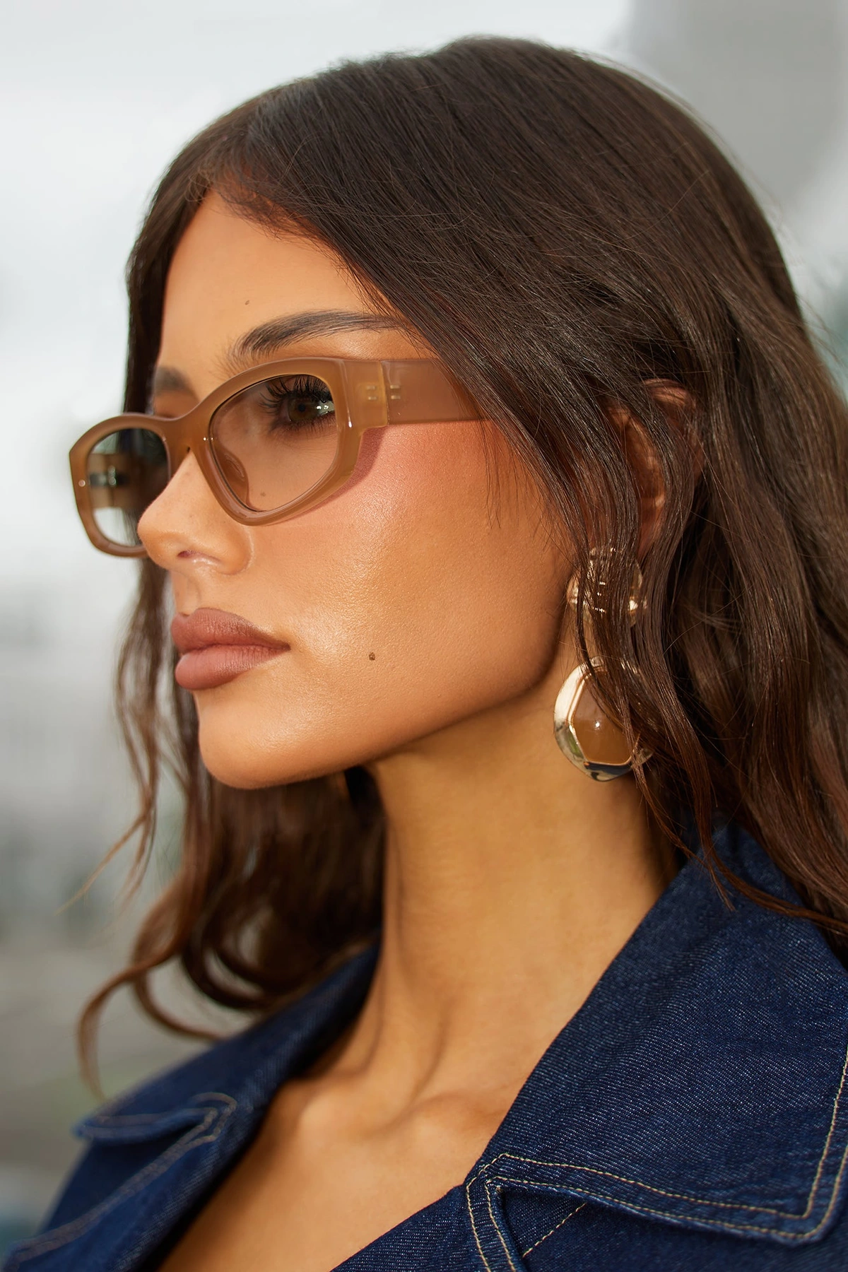 Full Bloom Glasses - Tan — Castanho-claro