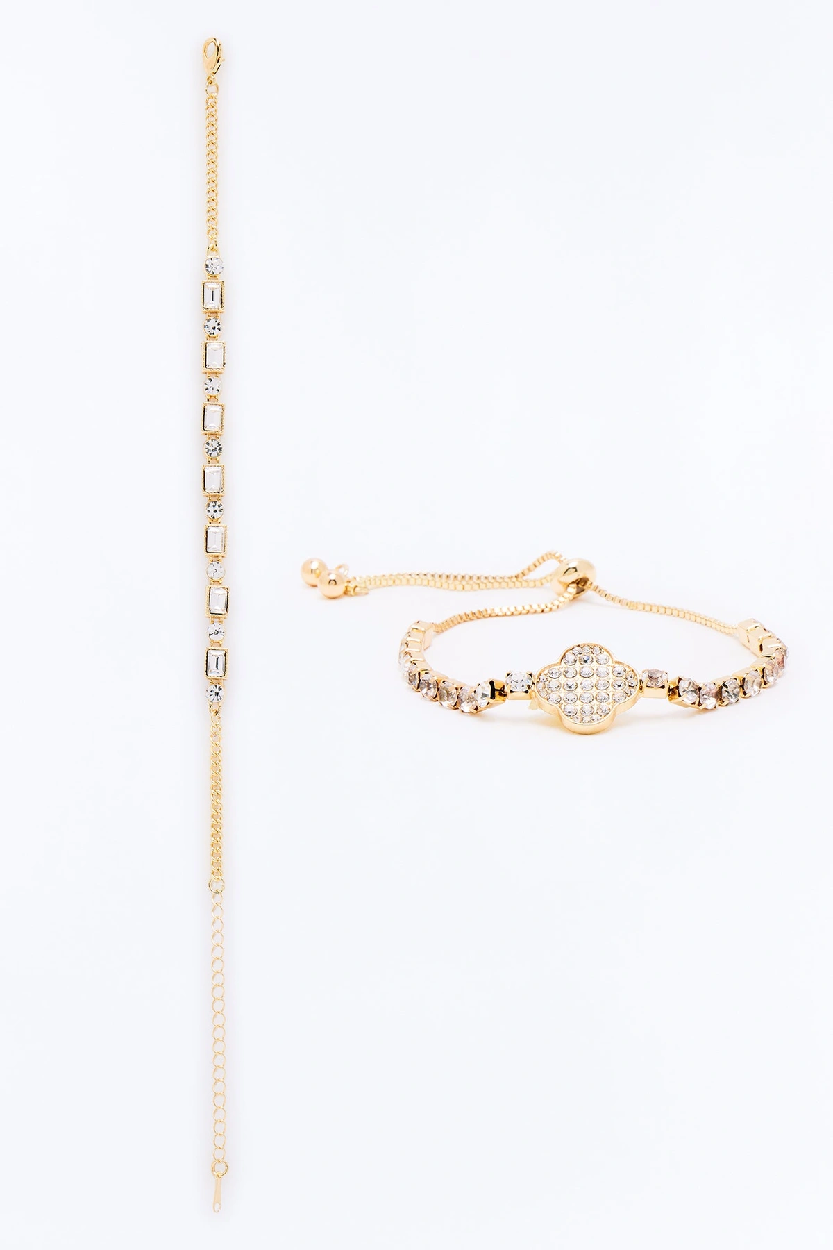 Riches In Life 2 Piece Anklet Set - Gold — Dourado